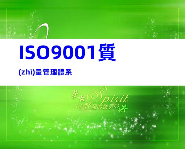 ISO9001質(zhì)量管理體系